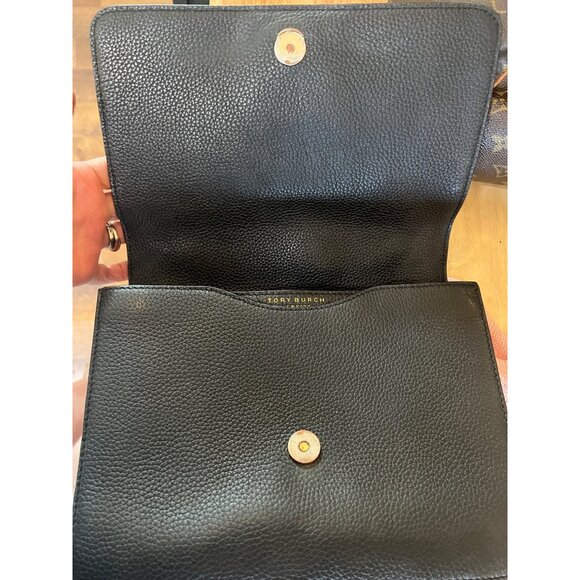 TORY BURCH BLACK LEATHER BRITTEN SHOULDER BAG - Picture 11 of 13